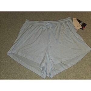 Auden Women's Blue Knit Lounge Shorts Drawstring Waist Sleepwear Comfy